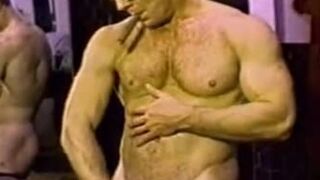 bushy Muscle dad jack off