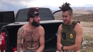 JOHNNY HILL & DANTE COLLE fuck raw ON SHOOTING RANGE