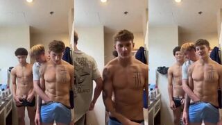 Fit tiktokers jerk eachother off under their underwear - with teagenvip