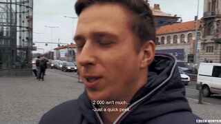 CH 527, Camera guy pays a young guy in black anorak to suck and be fucked
