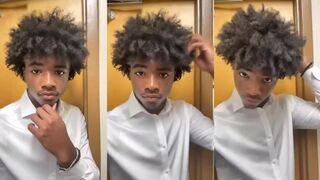 Beautiful Black boy with luscious lips