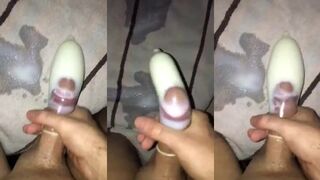 Gay Solo Fake Hyperspermia In Condom - Fresh HD Scene