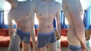Twink Shows Off Huge Dick