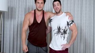 Loud sex beside muscled pornstar