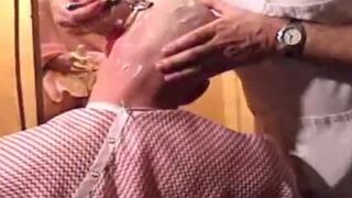 This Harder Treats His Client Well oral job Shave Bald Sex Her Off II