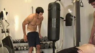 nasty homosexual three-some With semen flow